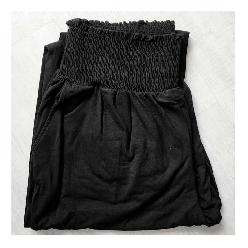Sarah | Sarouel Jogger Pants - Plus Size (Black) Pants 
