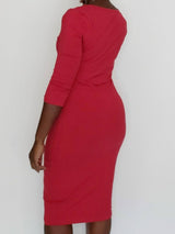 Essential Midi Dress (Dark Red) Dress 