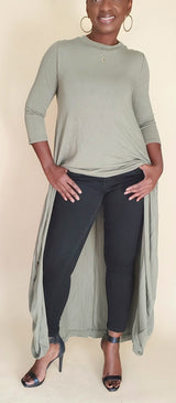 Angie | High Low TUNIC (Olive) Top 